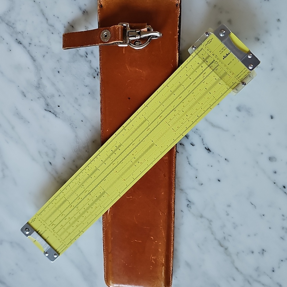 Vintage Pickett N-3-ES Power Log Exponential Slide Rule With Leather Case - Picture 12 of 15